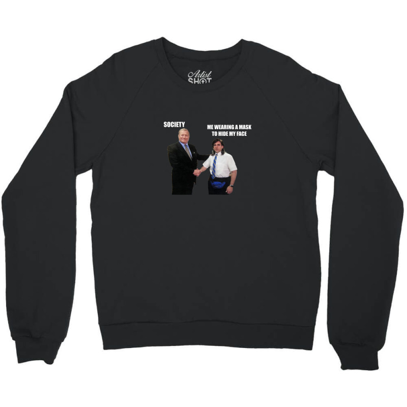 The Office Handshake Meme (pandemic Edition) .png Crewneck Sweatshirt | Artistshot