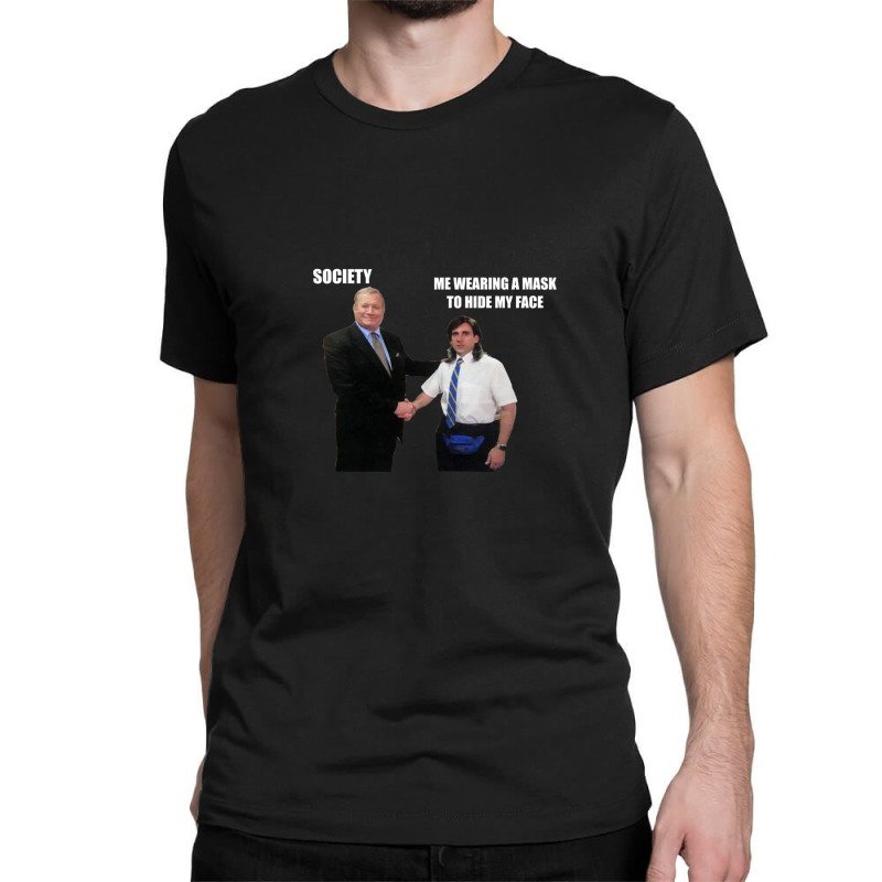 The Office Handshake Meme (pandemic Edition) .png Classic T-shirt | Artistshot