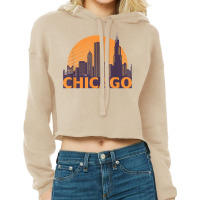 Chicago Illinois Usa Skyline Silhouette Outline Sketch T Shirt Cropped Hoodie | Artistshot