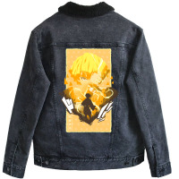 Ze Netsu Voltz Unisex Sherpa-lined Denim Jacket | Artistshot