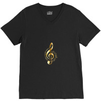 Music Notes V-neck Tee | Artistshot