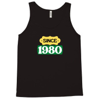 Since 1980 Birthday Retro Black Yellow Green White Tank Top | Artistshot