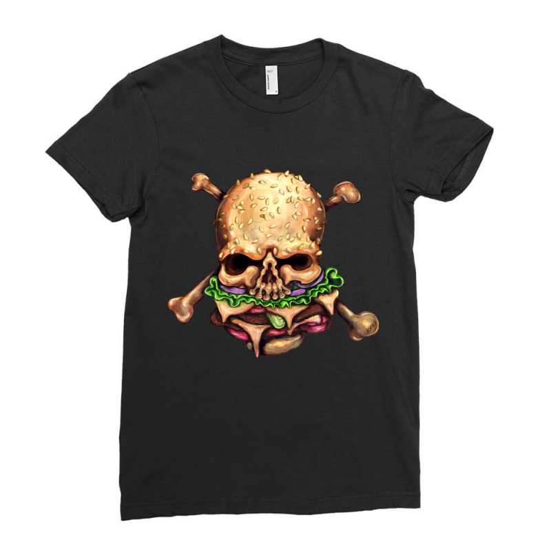 H Is For Hazardous Hamburgers Ladies Fitted T-shirt | Artistshot