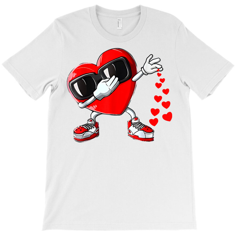 Cute Dabbing Heart And Salting Boys Funny Valentines Day T Shirt T-shirt | Artistshot