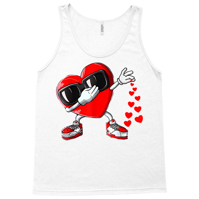 Cute Dabbing Heart And Salting Boys Funny Valentines Day T Shirt Tank Top | Artistshot