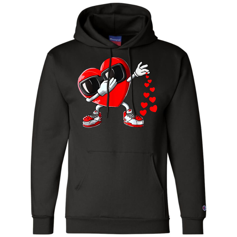 Cute Dabbing Heart And Salting Boys Funny Valentines Day T Shirt Champion Hoodie | Artistshot