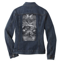 Occult Gothic Dark Satanic Unholy Witchcraft Grunge Emo Goth Long Slee Ladies Denim Jacket | Artistshot