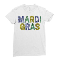 Funny Mardi Gras Carnival Parade Purple Green Gold Leopard T Shirt Ladies Fitted T-shirt | Artistshot