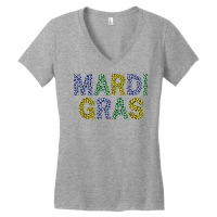 Funny Mardi Gras Carnival Parade Purple Green Gold Leopard T Shirt Women's V-neck T-shirt | Artistshot