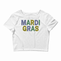 Funny Mardi Gras Carnival Parade Purple Green Gold Leopard T Shirt Crop Top | Artistshot