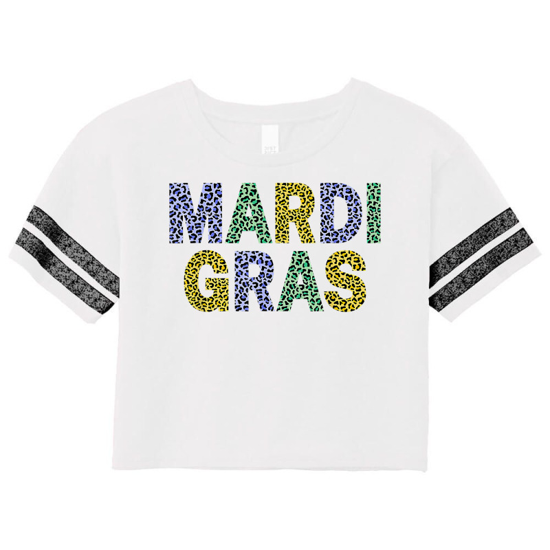 Funny Mardi Gras Carnival Parade Purple Green Gold Leopard T Shirt Scorecard Crop Tee by linbere | Artistshot