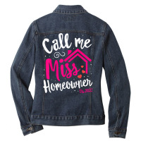 Funny Official Homeowner Proud New Housewarming Party 2023 T Shirt Ladies Denim Jacket | Artistshot