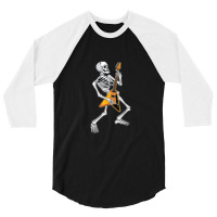 Skeleton Playing Guitar Cool Rock Guitarist Gift Fan 3/4 Sleeve Shirt | Artistshot