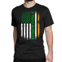 Artistshot Trending American Flag Irish St Patricks Day Westminster St Classic T-shirt | Artistshot