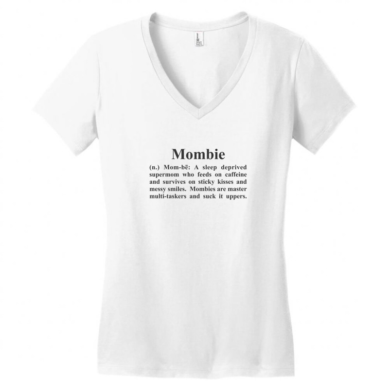 Zmombie Zombie Mommy Sleep Deprived T Shirt Women's V-Neck T-Shirt by BLACKSTONE | Artistshot