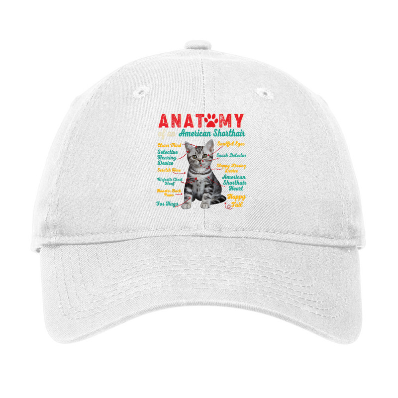 Anatomy Of An American Shorthair Clever Soulful Happy Tails T Shirt Adjustable Cap by thunmzien | Artistshot