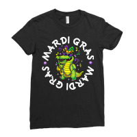 Funny Carnival Alligator Mardi Gras 2023 Parade Party Gifts T Shirt Ladies Fitted T-shirt | Artistshot