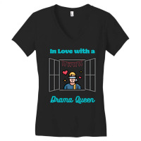 Artistshot Limited Edition Dramatic Cute Drama Drama Queen Fun Funny H Women's V-neck T-shirt | Artistshot