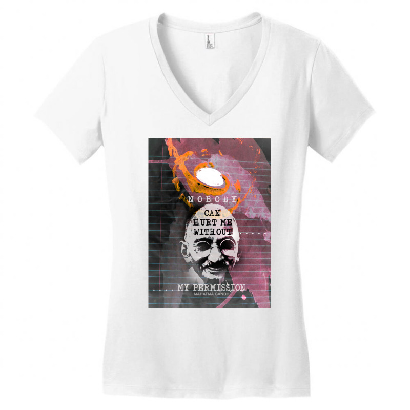 Gandhi Women's V-neck T-shirt | Artistshot