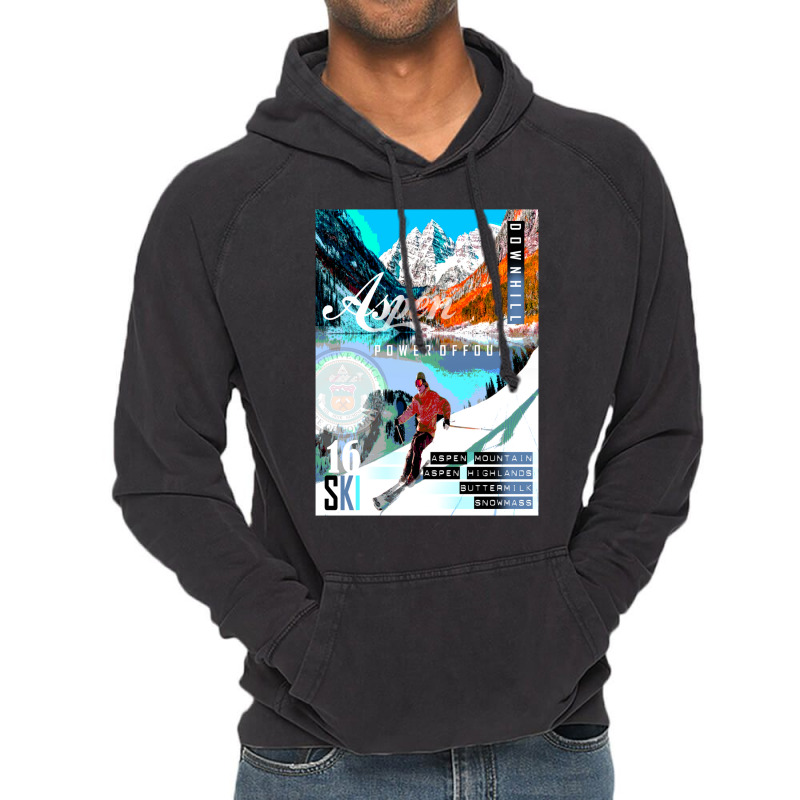 Aspen Ski Vintage Hoodie | Artistshot