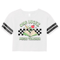 Groovy St Patricks Day Shamrock One Lucky Music Teacher T Shirt Scorecard Crop Tee | Artistshot