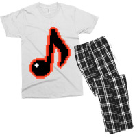 Red Music Note 1 Men's T-shirt Pajama Set | Artistshot