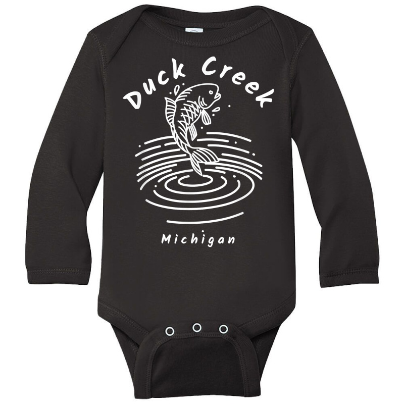 Duck Creek Michigan T Shirt Long Sleeve Baby Bodysuit | Artistshot