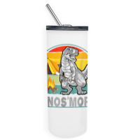 Funny Dinos'more Camping Dinosaur Camp Smore Dino Campfire T Shirt Skinny Tumbler | Artistshot