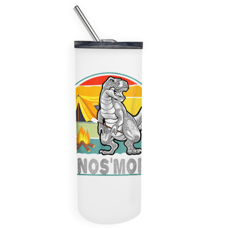 Funny Dinos'more Camping Dinosaur Camp Smore Dino Campfire T Shirt Skinny Tumbler | Artistshot