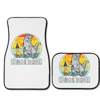 Funny Dinos'more Camping Dinosaur Camp Smore Dino Campfire T Shirt Full Set Car Mats | Artistshot