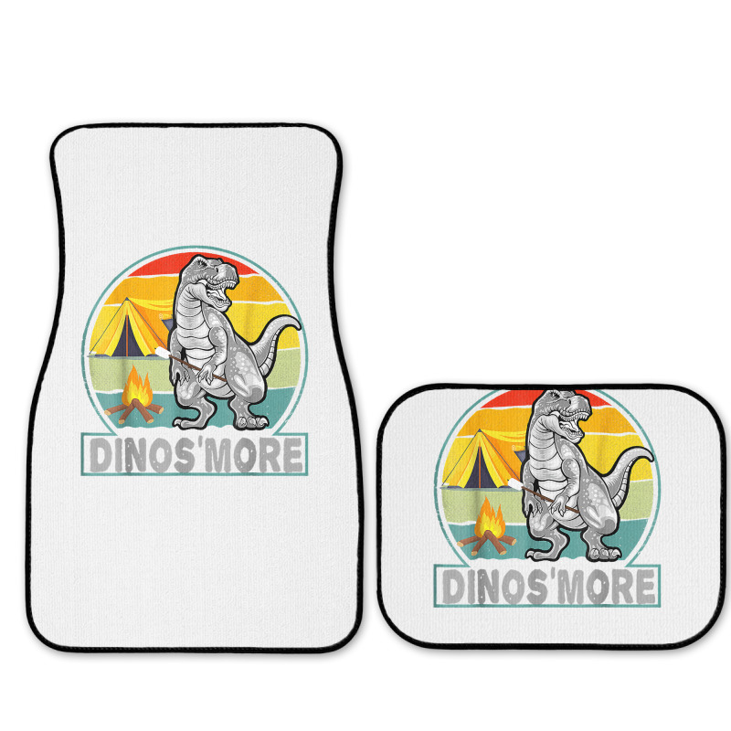 Funny Dinos'more Camping Dinosaur Camp Smore Dino Campfire T Shirt Full Set Car Mats | Artistshot