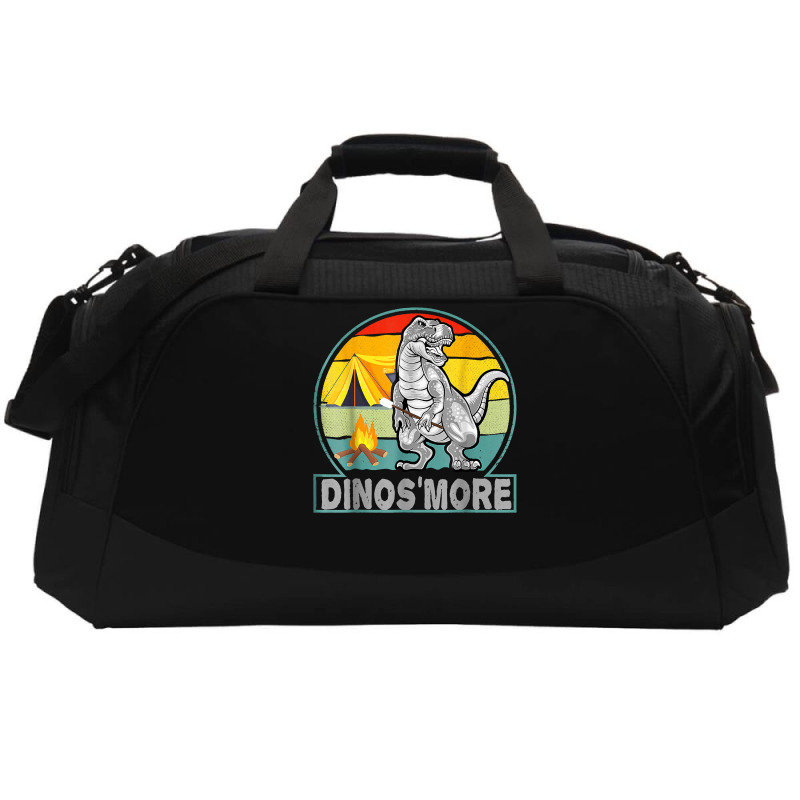 Funny Dinos'more Camping Dinosaur Camp Smore Dino Campfire T Shirt Active Duffel | Artistshot