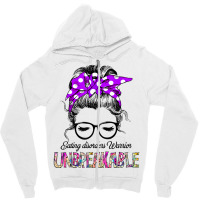 Eating Disorders Warrior Ribbon Unbreakable T Shirt Zipper Hoodie | Artistshot