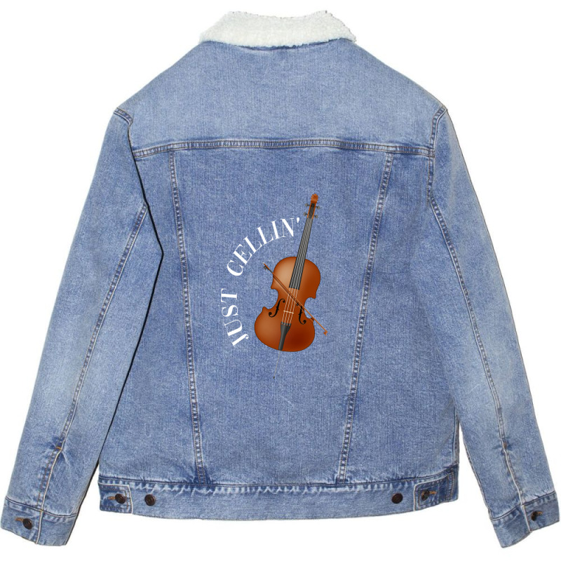 Musical Instrument Cello Unisex Sherpa-Lined Denim Jacket by DiannaJaneWard | Artistshot