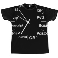 Programming Language Clock Computer Phyton Java Ruby C++ Pullover Hood Graphic T-shirt | Artistshot