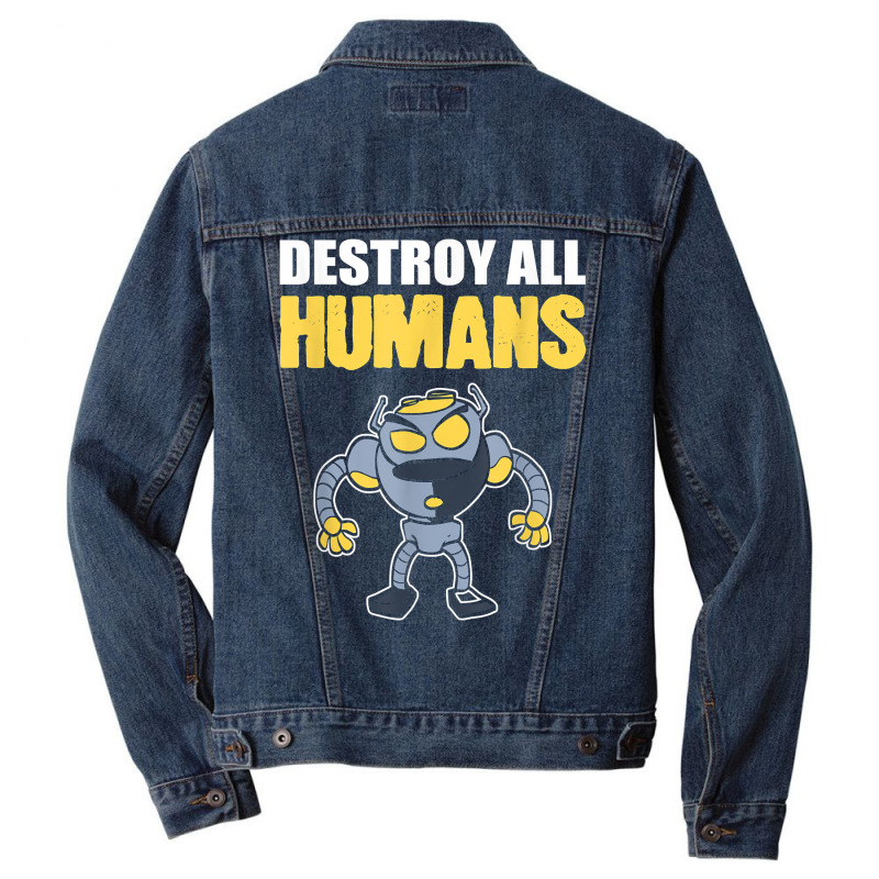 Destroy All Humans Computer Engineer T Shirt Men Denim Jacket | Artistshot