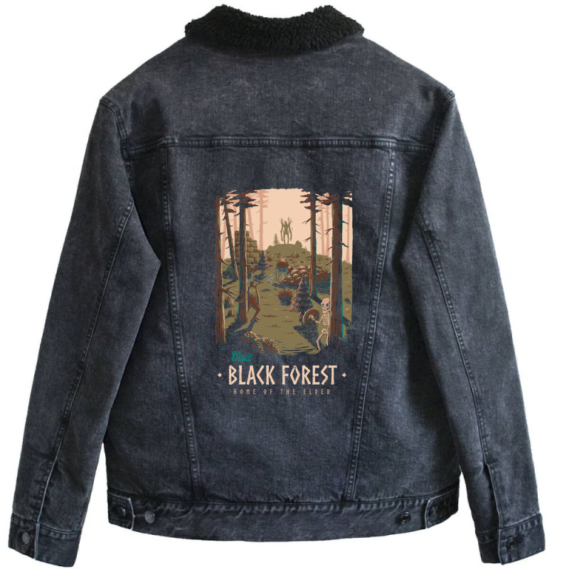 Black Forest Unisex Sherpa-Lined Denim Jacket by TinaCrisp | Artistshot