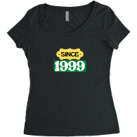 Since 1999 Birthday Retro Black Yellow Green White Women's Triblend Scoop T-shirt | Artistshot