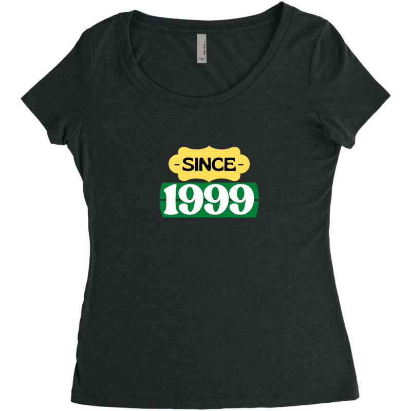 Since 1999 Birthday Retro Black Yellow Green White Women's Triblend Scoop T-shirt by MiltonLane | Artistshot