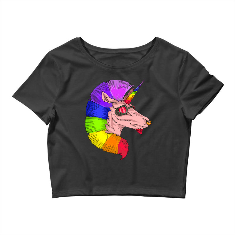 Rainbow Unicorn Crop Top by mysticalbrain | Artistshot