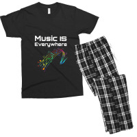 Music Is Everywhere  Funny On Demand Men's T-shirt Pajama Set | Artistshot