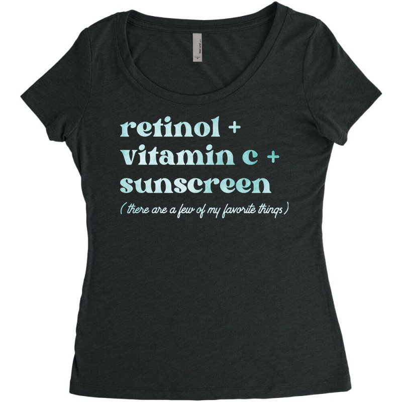 Retinol Vitamin C And Sunscreen Aesthetic Esthetician Nurse Pullover H Women's Triblend Scoop T-shirt | Artistshot