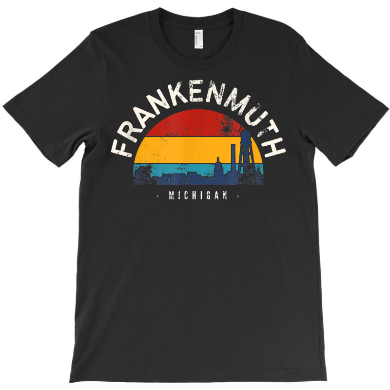 Retro Cityscape Frankenmuth Michigan T Shirt T-shirt | Artistshot