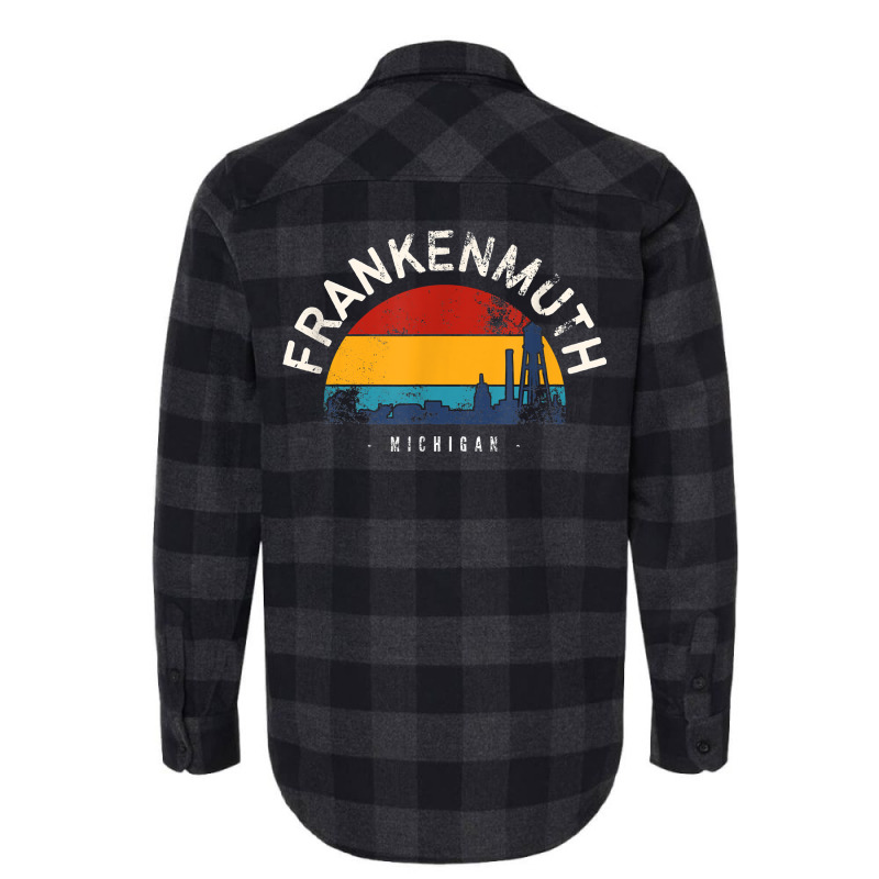 Retro Cityscape Frankenmuth Michigan T Shirt Flannel Shirt | Artistshot