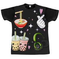 Cute Kawaii K Pop Ramen Boba Bubble Tea K Drama Lover Graphic T-shirt | Artistshot