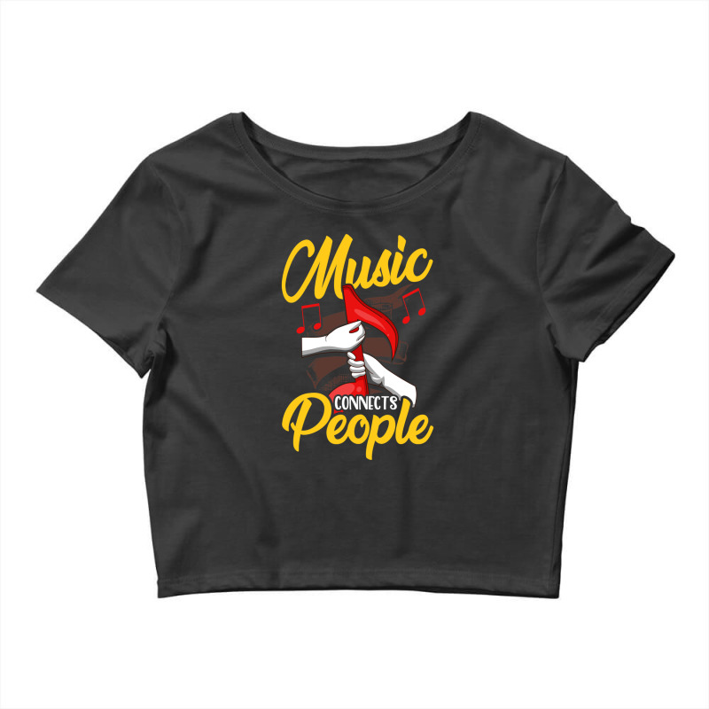 Music Teacher Note Music Notes Connects People Gift Crop Top by HakimMohamed | Artistshot