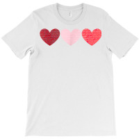 Vintage Valentines Day Funny Three Hearts Cool For Women Men T Shirt T-shirt | Artistshot