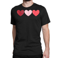 Vintage Valentines Day Funny Three Hearts Cool For Women Men T Shirt Classic T-shirt | Artistshot