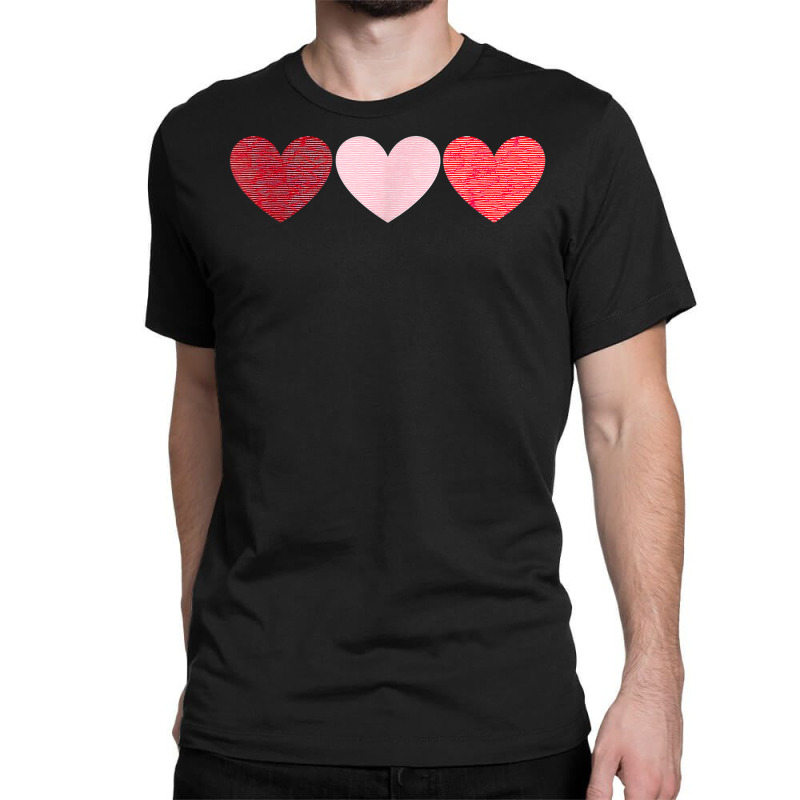 Vintage Valentines Day Funny Three Hearts Cool For Women Men T Shirt Classic T-shirt | Artistshot