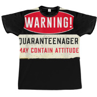 Vintage Warning Quaranteenager May Contain Attitude T Shirt Graphic T-shirt | Artistshot